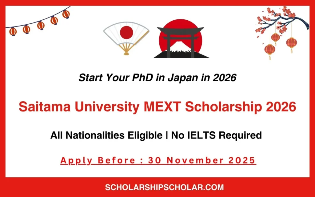 Saitama University MEXT Scholarship 2026