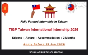 Taiwan International Graduate Scholarship 2026