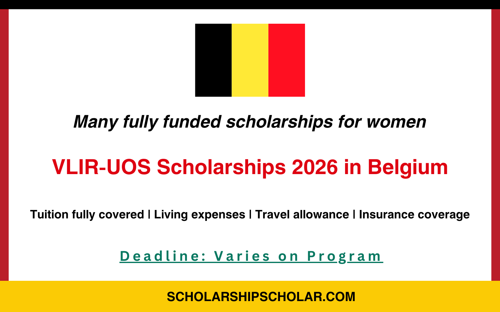 VLIR-UOS Scholarships 2026