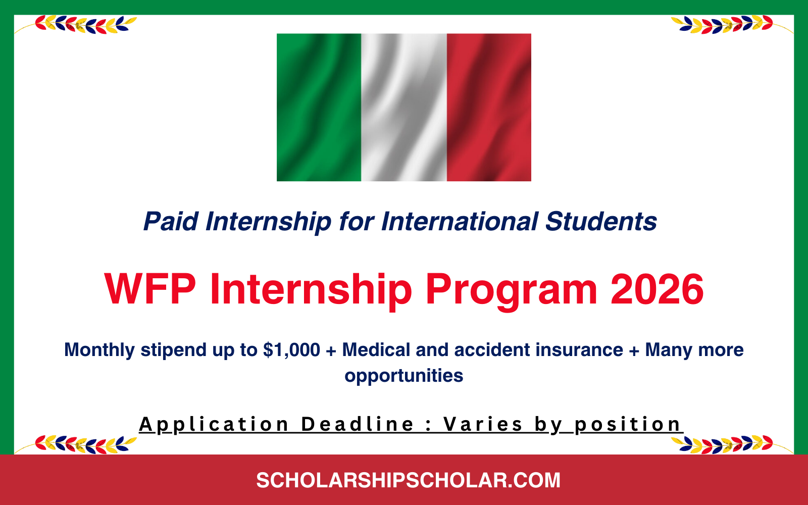 WFP Internship Program 2026