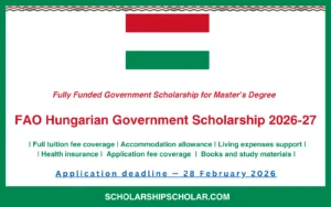 FAO Hungarian Government Scholarship 2026