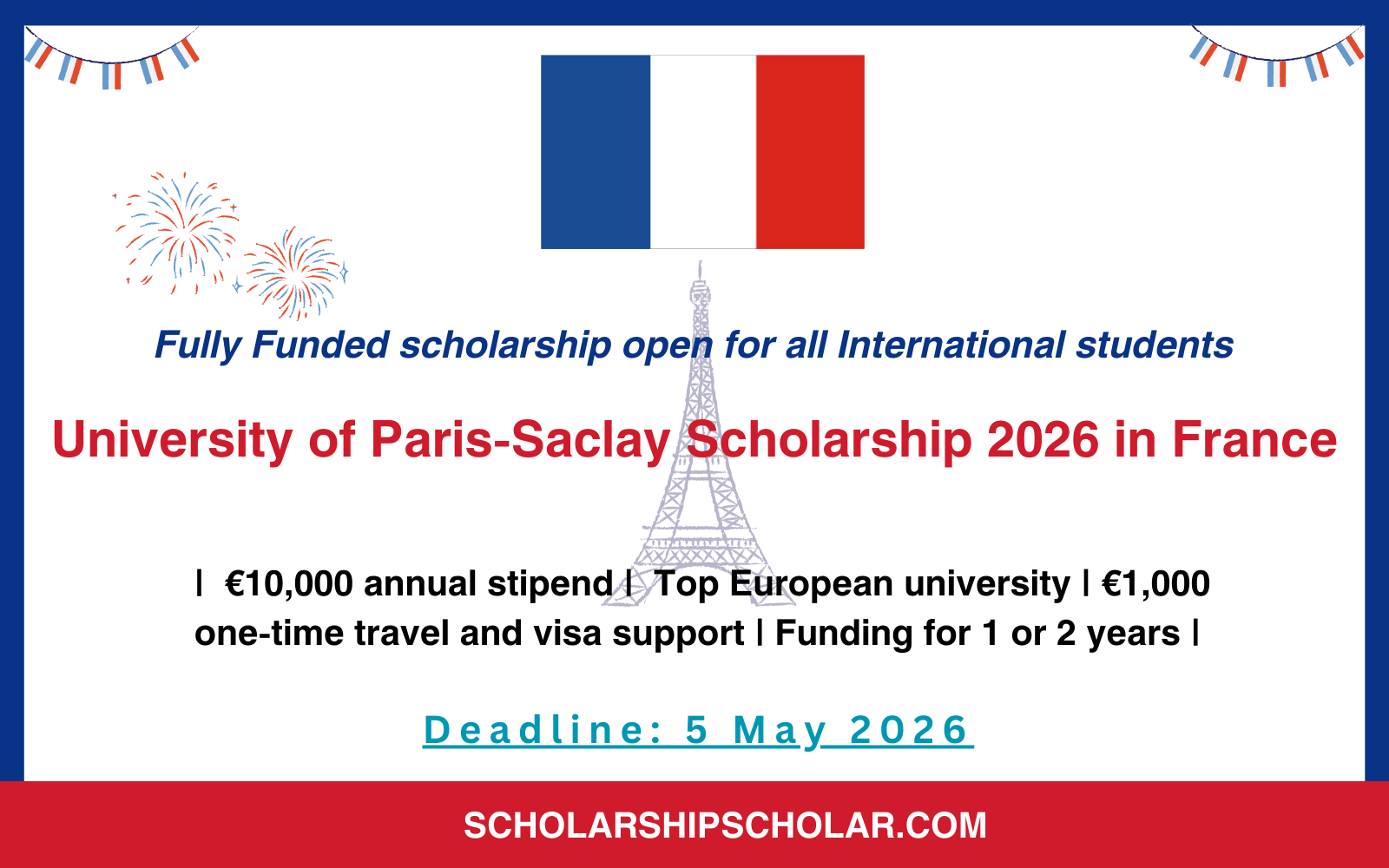 University of Paris-Saclay Scholarship 2026