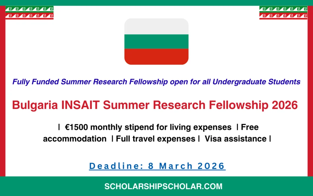 Bulgaria INSAIT Summer Research Fellowship 2026