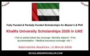 Khalifa University Scholarships 2026