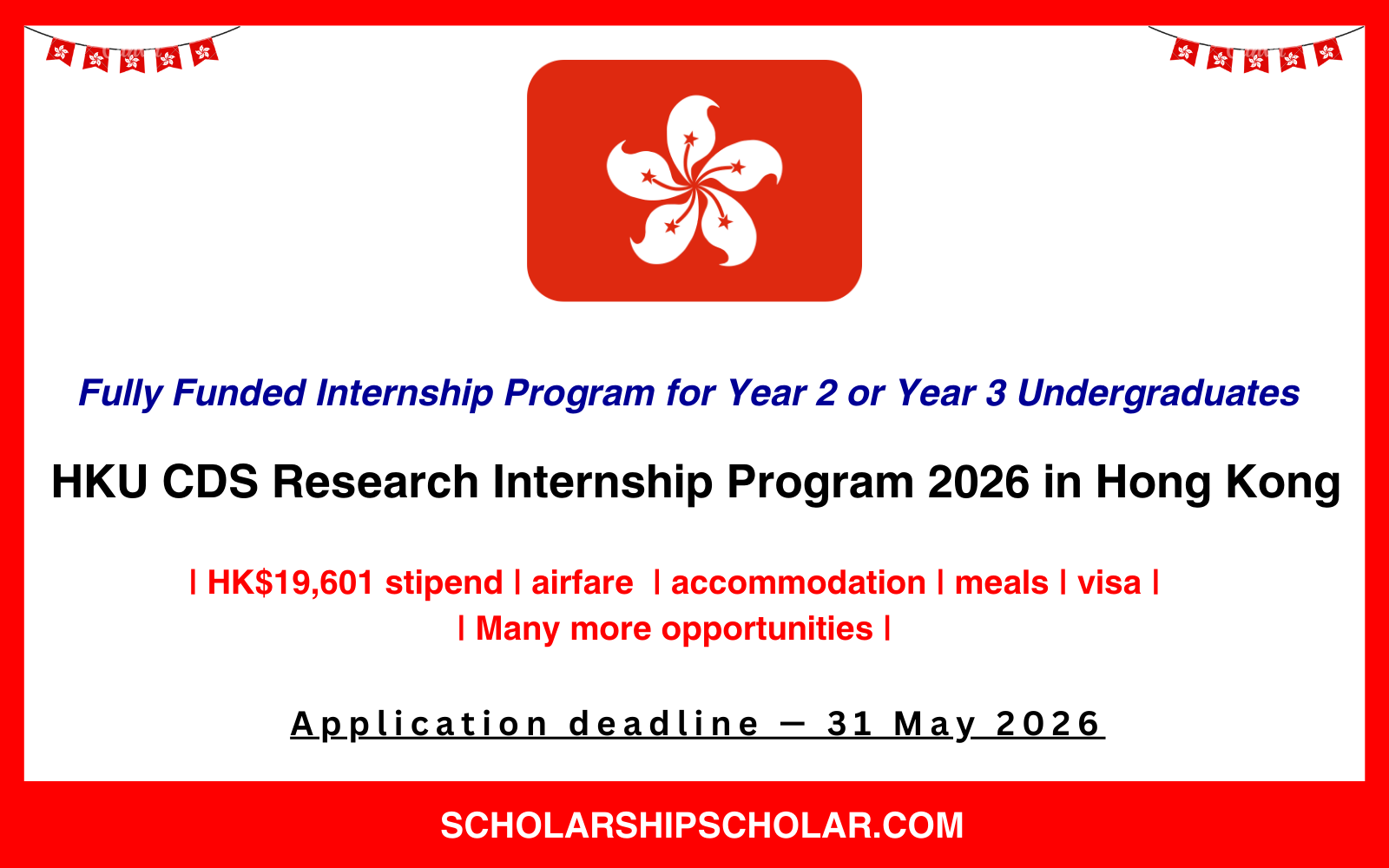 HKU CDS Research Internship Program 2026