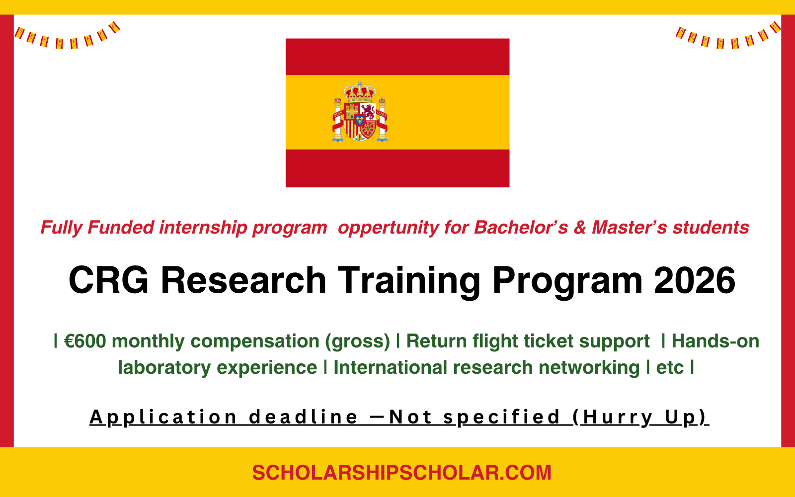 CRG Research Training Program 2026