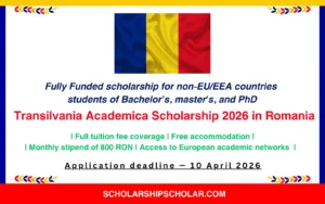 Transilvania Academica Scholarship 2026