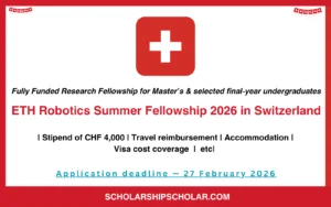ETH Robotics Summer Fellowship 2026
