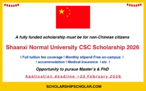 Shaanxi Normal University CSC Scholarship 2026