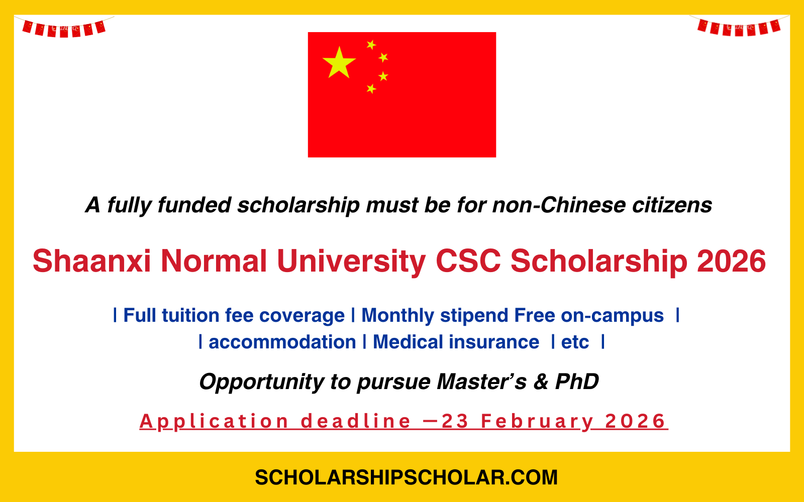 Shaanxi Normal University CSC Scholarship 2026