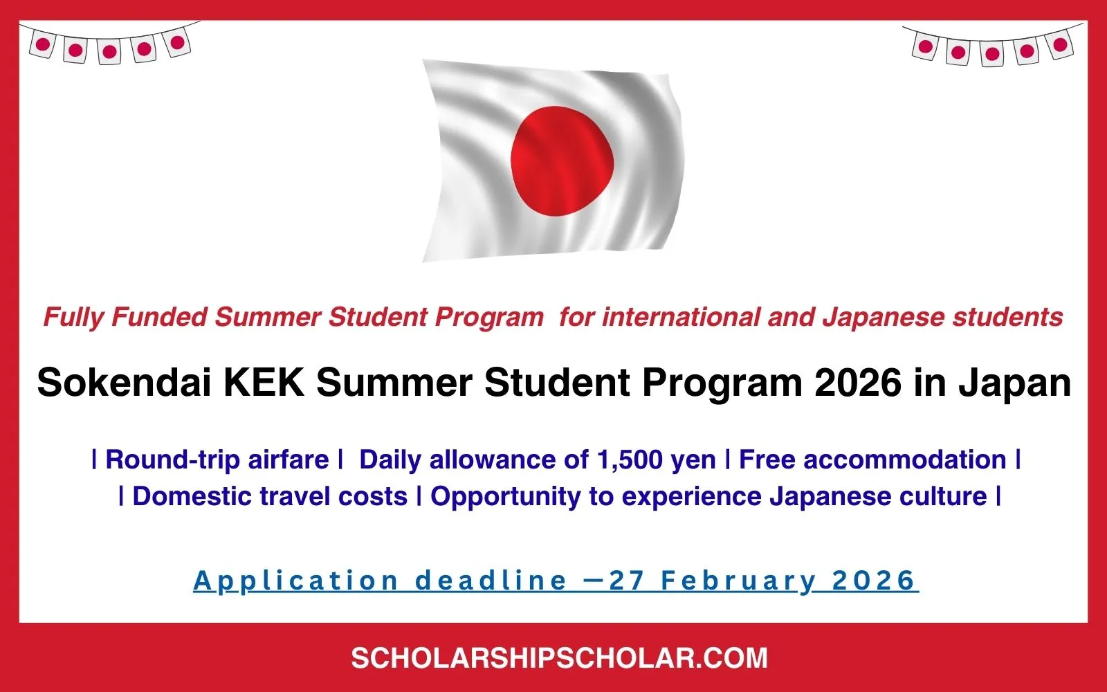 Sokendai KEK Summer Student Program 2026