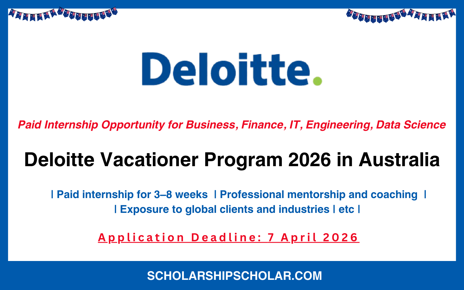 Deloitte Vacationer Program 2026