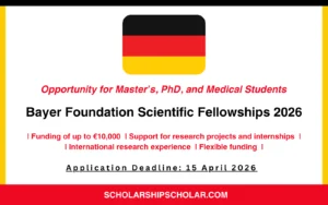Bayer Foundation Scientific Fellowships 2026