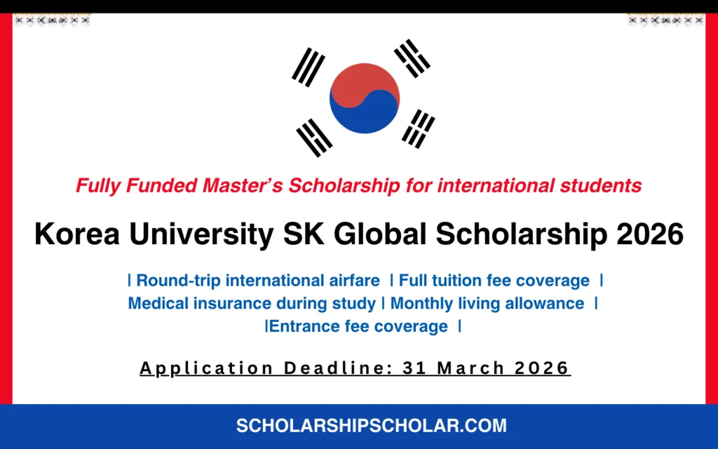 Korea University SK Global Scholarship 2026