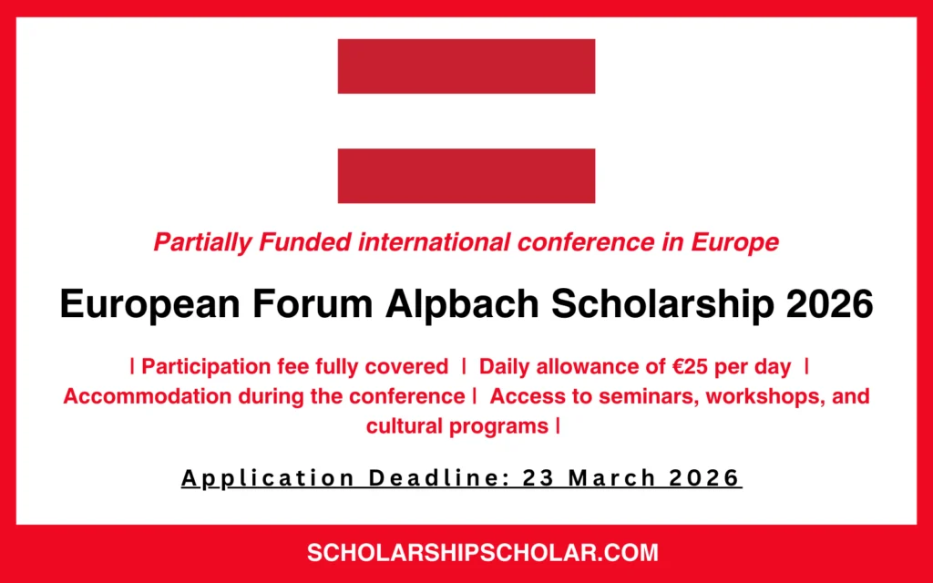 European Forum Alpbach Scholarship 2026