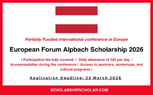 European Forum Alpbach Scholarship 2026